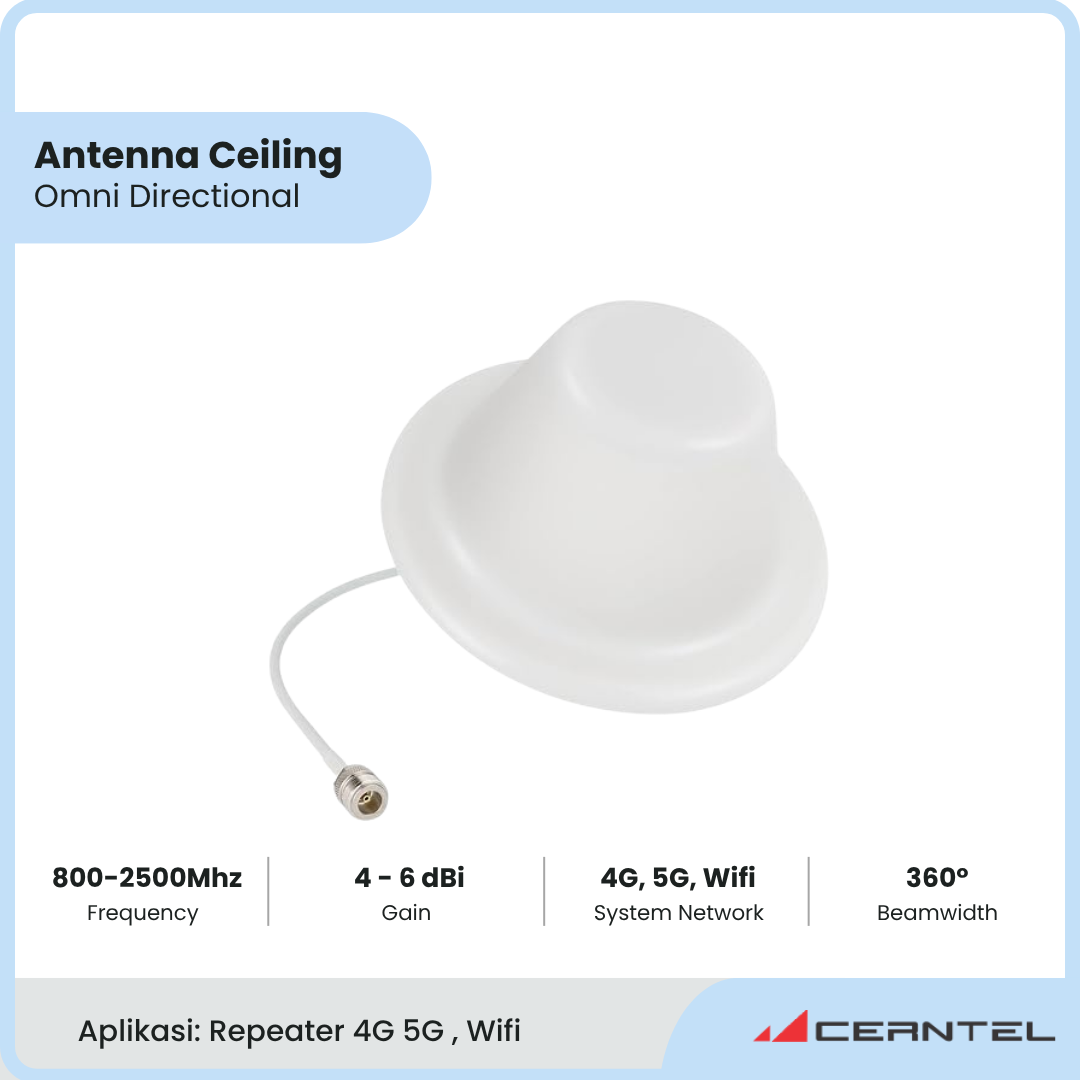 Antenna Omni Indoor Jamur | Antenna Ceiling Omni Directional | Antenna Ceiling Omni 800-2500Mhz | Antenna Indoor 2G 4G 5G ORI | Antenna Ceiling Omni | antenna Jamur Indoor