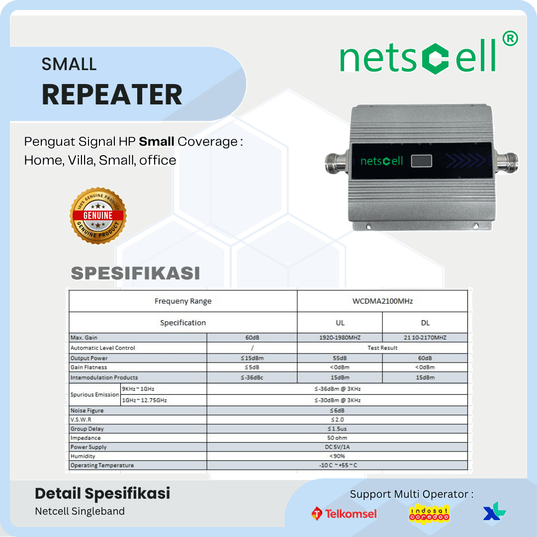Penguat Sinyal 4G LTE Netscell 2100MHz Fullset Antena Kabel Booster - Image 2